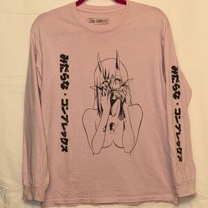 Pink Graphic Long Sleeve Shirt